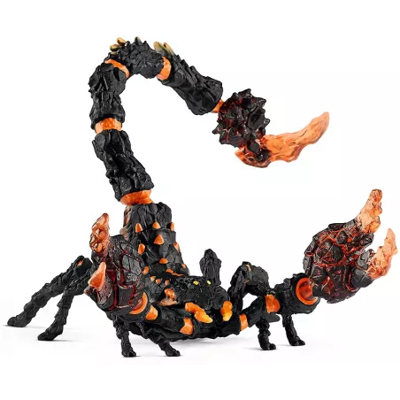 Escorpión de lava de juguete de Eldrador con pinzas colosales y aguijón ardiente.