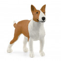 Figura de juguete de Bull Terrier de Schleich pintada a mano para coleccionistas y niños.