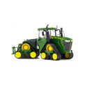 Tractor John Deere 9620RX a escala 1:32 con orugas funcionales y cabina detallada para coleccionistas.