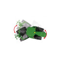Tractor John Deere 9620RX a escala 1:32 con orugas funcionales y cabina detallada para coleccionistas.