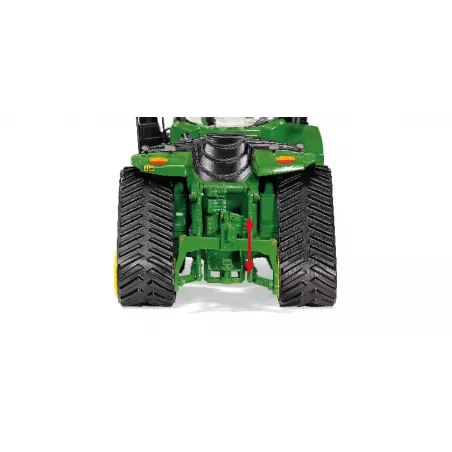 Tractor John Deere 9620RX a escala 1:32 con orugas funcionales y cabina detallada para coleccionistas.