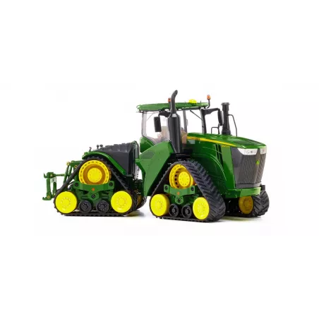 Tractor John Deere 9620RX a escala 1:32 con orugas funcionales y cabina detallada para coleccionistas.