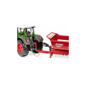 Remolque agrícola Krampe HP 20 de Wiking a escala 1:32 con chasis de metal y sistema basculante.