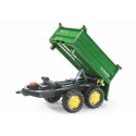 Remolque 2 ejes Verde para tractor a pedales