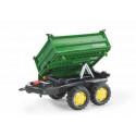 Remolque 2 ejes Verde para tractor a pedales