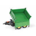 Remolque 2 ejes Verde para tractor a pedales