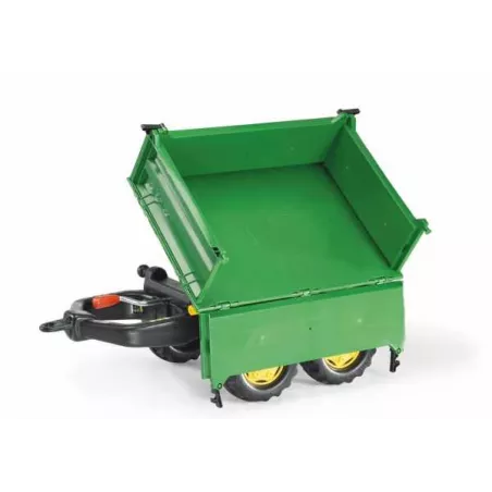 Remolque 2 ejes Verde para tractor a pedales