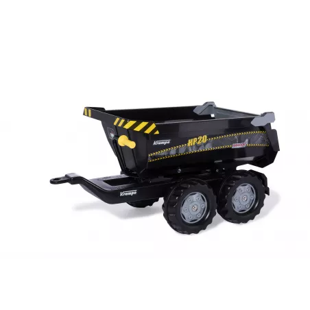 Remolque volquete de dos ejes Krampe Negro Rolly Toys para tractor de pedales infantil