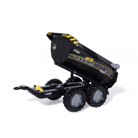 Remolque volquete de dos ejes Krampe Negro Rolly Toys para tractor de pedales infantil