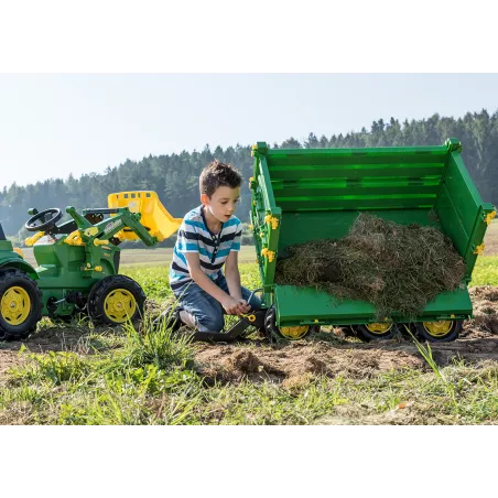 Remolque de juguete de 3 ejes John Deere para niños de 3 a 10 años