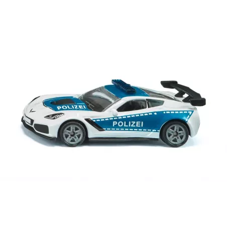 Coche de policía de juguete Chevrolet Corvette ZR1 en miniatura de metal y plástico