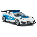 Coche de policía de juguete Chevrolet Corvette ZR1 en miniatura de metal y plástico
