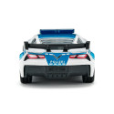 Coche de policía de juguete Chevrolet Corvette ZR1 en miniatura de metal y plástico