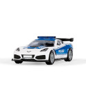 Coche de policía de juguete Chevrolet Corvette ZR1 en miniatura de metal y plástico