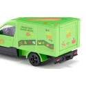 Juguete Streetscooter BIO de reparto a escala 1:50 con puertas abatibles de metal y plástico.