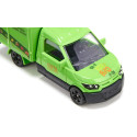 Juguete Streetscooter BIO de reparto a escala 1:50 con puertas abatibles de metal y plástico.