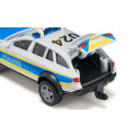 Coche de policía de juguete Mercedes-Benz Clase E Todo Terreno 4x4 a escala 1:50 con puertas abatibles.