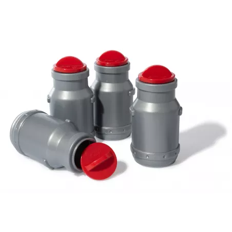 Set de 4 jarras de leche de juguete para tractores y remolques Rolly Toys