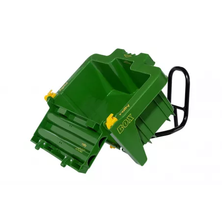 Remolque de juguete rollyBox para tractores de pedal infantiles, apto para niños de 3 a 10 años.