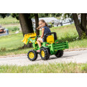 Remolque de juguete rollyBox para tractores de pedal infantiles, apto para niños de 3 a 10 años.