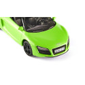 Coche de juguete Audi R8 Spyder en miniatura de metal y plástico