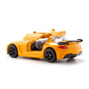 Coche de juguete Mercedes-Benz SLS AMG Black Series en miniatura de metal con puertas abatibles.