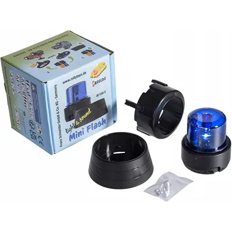 Rotativo azul de juguete Ferbedo, accesorio para coches de pedales y tractores infantiles.