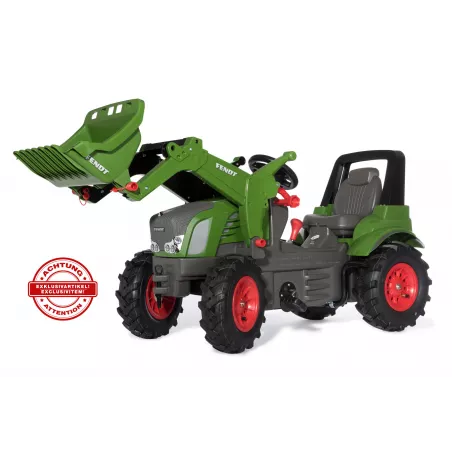 Tractor de juguete a pedales Fendt 939 Vario con pala frontal y freno Rolly Toys.