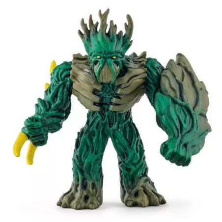 Figura de juguete Soberano de la jungla de Schleich Eldrador con escudo y diseño de camuflaje.