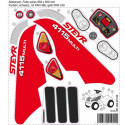 Pegatinas oficiales Minitrac Steyr de repuesto para tractor de juguete infantil.