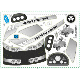 Set de adhesivos Minitrac MF de Massey Ferguson para personalizar tractores a pedales Rolly Toys.