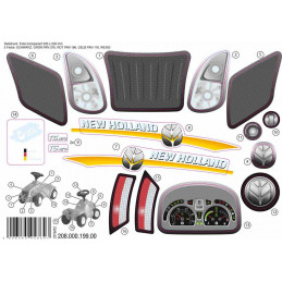Adhesivo oficial para tractor de juguete Rolly Toys Minitrac NH T 6010