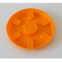 Cubre ruedas amarillo de plástico para tractor infantil rollyMinitrac JCB.