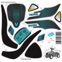 Adhesivo oficial Minitrac Valtra para personalizar tractores de juguete Rolly Toys con acabado realista.