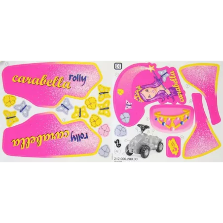 Pegatina de repuesto mini trac Carabella para tractor infantil Rolly Toys