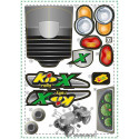 Set de pegatinas oficiales de repuesto para tractor infantil rollyKid-X.