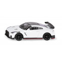 Coche de juguete Nissan GT-R Nismo en miniatura de metal y plástico resistente.