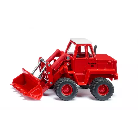 Cargadora de ruedas Kramer 411 a escala 1:50 en miniatura de metal y plástico.
