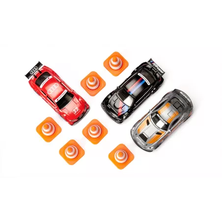 Set de regalo de coches de carrera de juguete en metal y plástico resistente