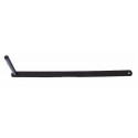 Barra basculante RollyKid negra de metal para tractor de pedales infantil.