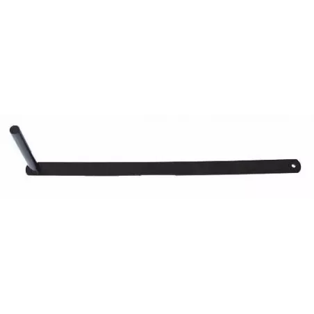 Barra basculante RollyKid negra de metal para tractor de pedales infantil.