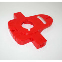Eje delantero rojo de repuesto para tractor de pedales rollyKiddy.