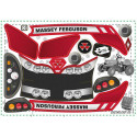 Set de pegatinas oficiales RollyKids Massey Ferguson para tractor de pedales infantil