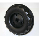 Rueda trasera de repuesto 270x100 con goma para tractor de pedales Rolly Toys y eje de 12mm