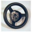Volante sonoro negro Rolly Toys para tractor de pedales infantil con botones de efectos de sonido.