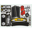 Kit de adhesivos oficiales para renovar el dumper de juguete JCB
