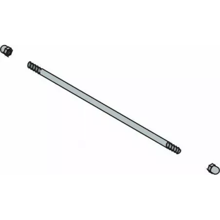 Eje roscado galvanizado 8x187 de alta resistencia para coches de pedales Rolly Toys.