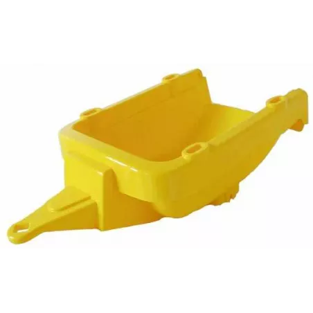 Remolque de juguete rollyKid amarillo para tractores de pedales infantiles.