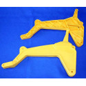Cargador frontal rollyKid amarillo, accesorio de pala para tractor de pedales infantil.