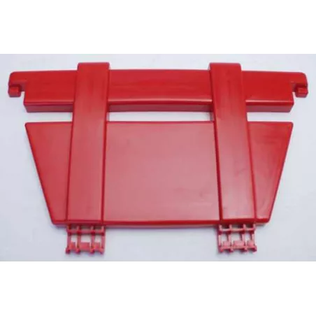 Parrilla delantera y trasera rojo magma de repuesto para tractor de juguete Rolly Toys.
